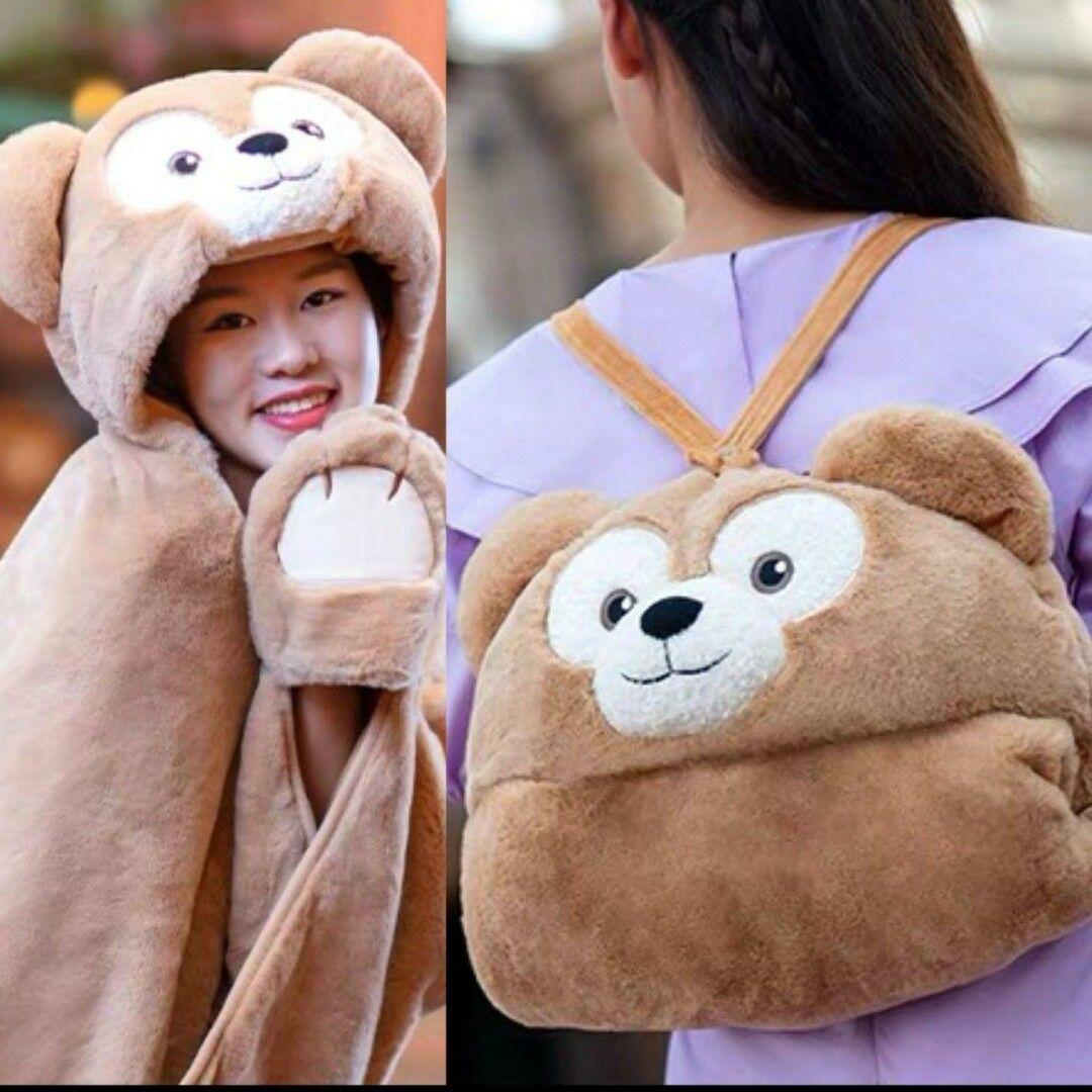 美品】上海ディズニー ダッフィー ブランケット - メルカリ