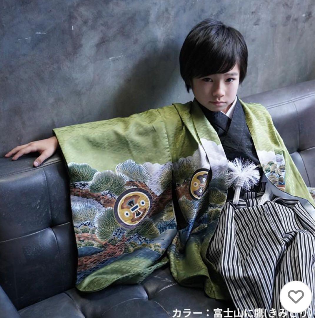 新品・美品 七五三 男の子着物 袴フルセット 5才 専用化粧箱付き 即着用可