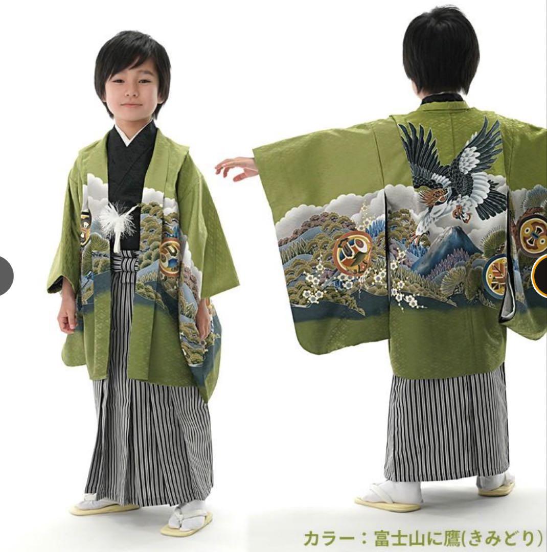 新品・美品 七五三 男の子着物 袴フルセット 5才 専用化粧箱付き 即着用可