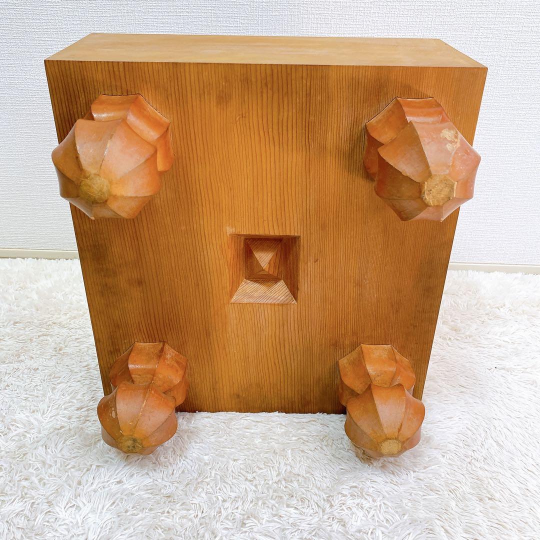 こうぴ　【希少】脚付 極厚 足付 碁盤 天地柾目