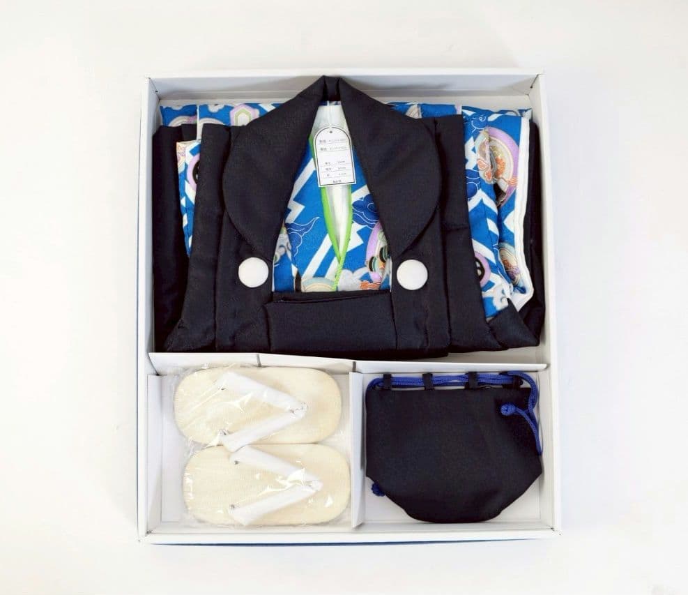 七五三○被布○男の子○被布セット○753○着物○草履○男児被布セット○新品〇5点