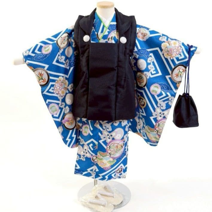 七五三○被布○男の子○被布セット○753○着物○草履○男児被布セット○新品〇5点