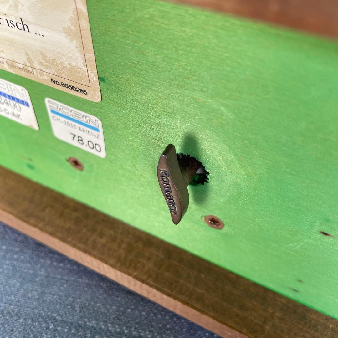 スイス製JOBIN社　シャレー型収納付オルゴール