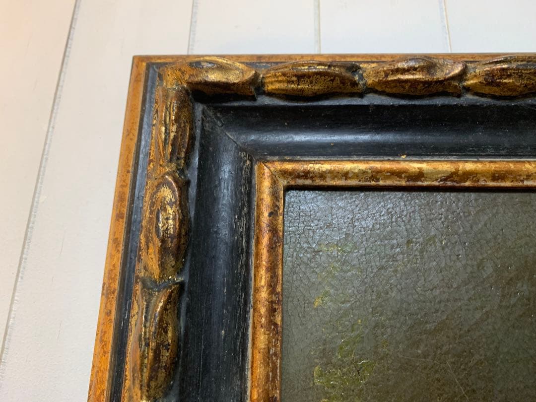 イタリア製油絵　手書きビンテージ・インテリア油絵細密画良く書けてます！