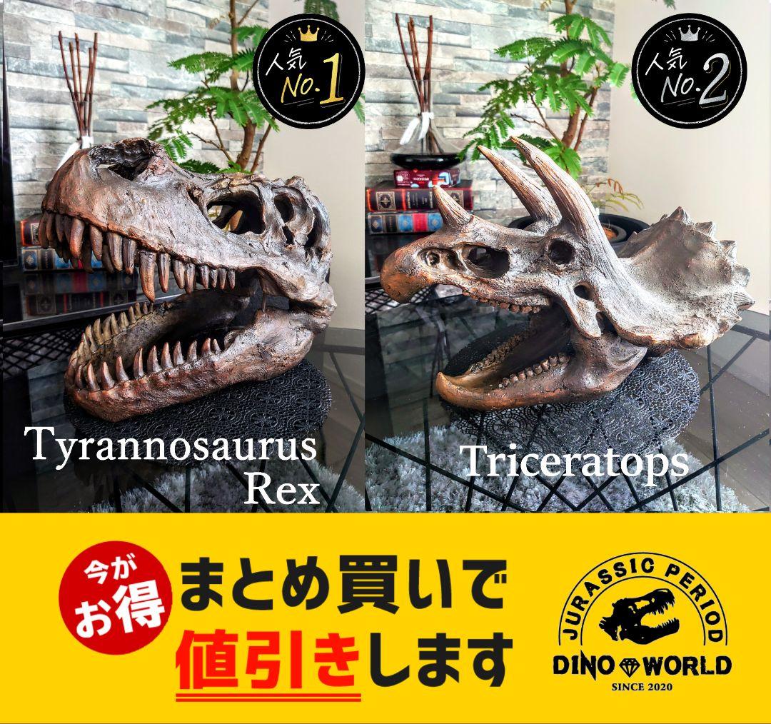 【DINOWORLD】ティラノサウルス 頭骨 化石 ジュラシックパーク