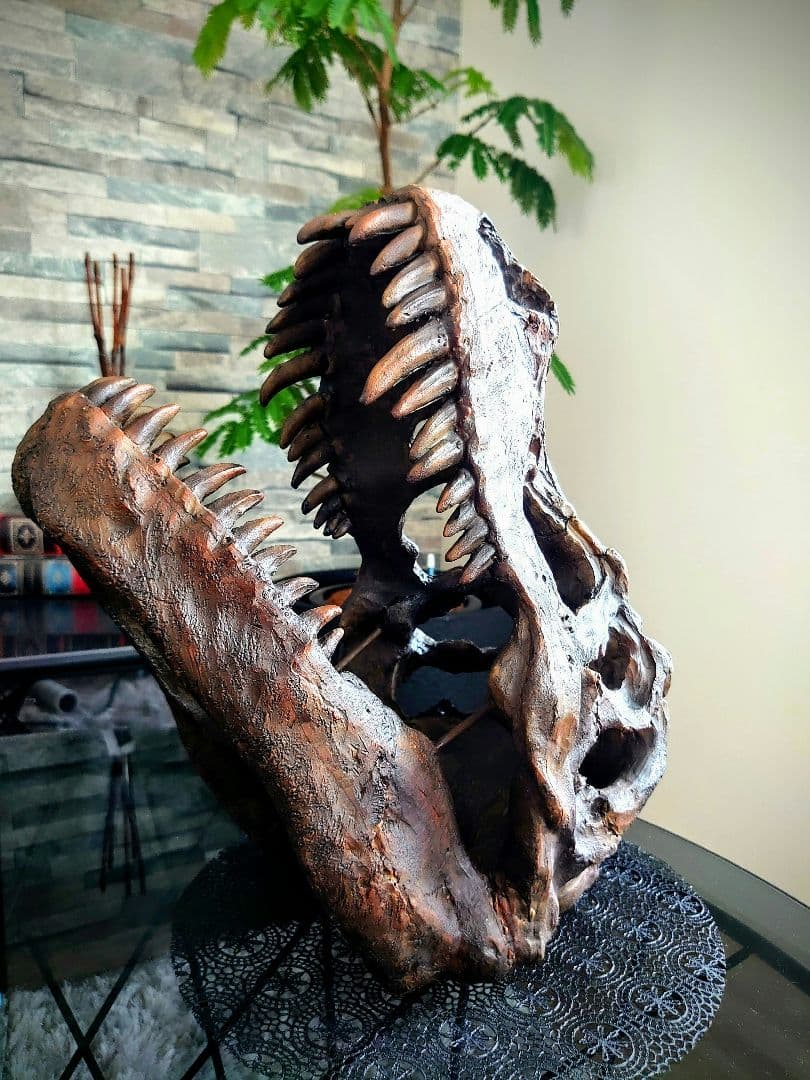 【DINOWORLD】ティラノサウルス 頭骨 化石 ジュラシックパーク