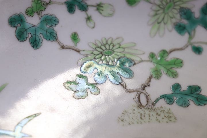 中国 清朝期 粉彩四君子鑑賞大皿① アンティーク 送料込み0621 - メルカリ