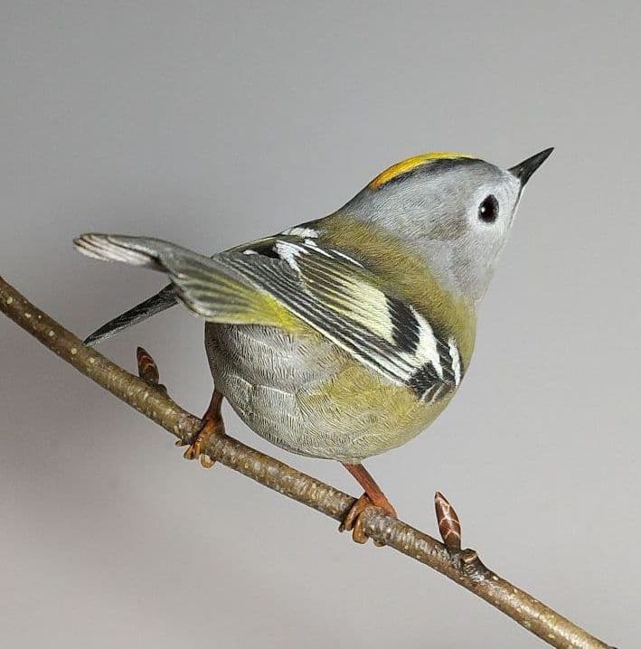 バードカービング(Bird Carving) キクイタダキ 野鳥彫刻 - メルカリ