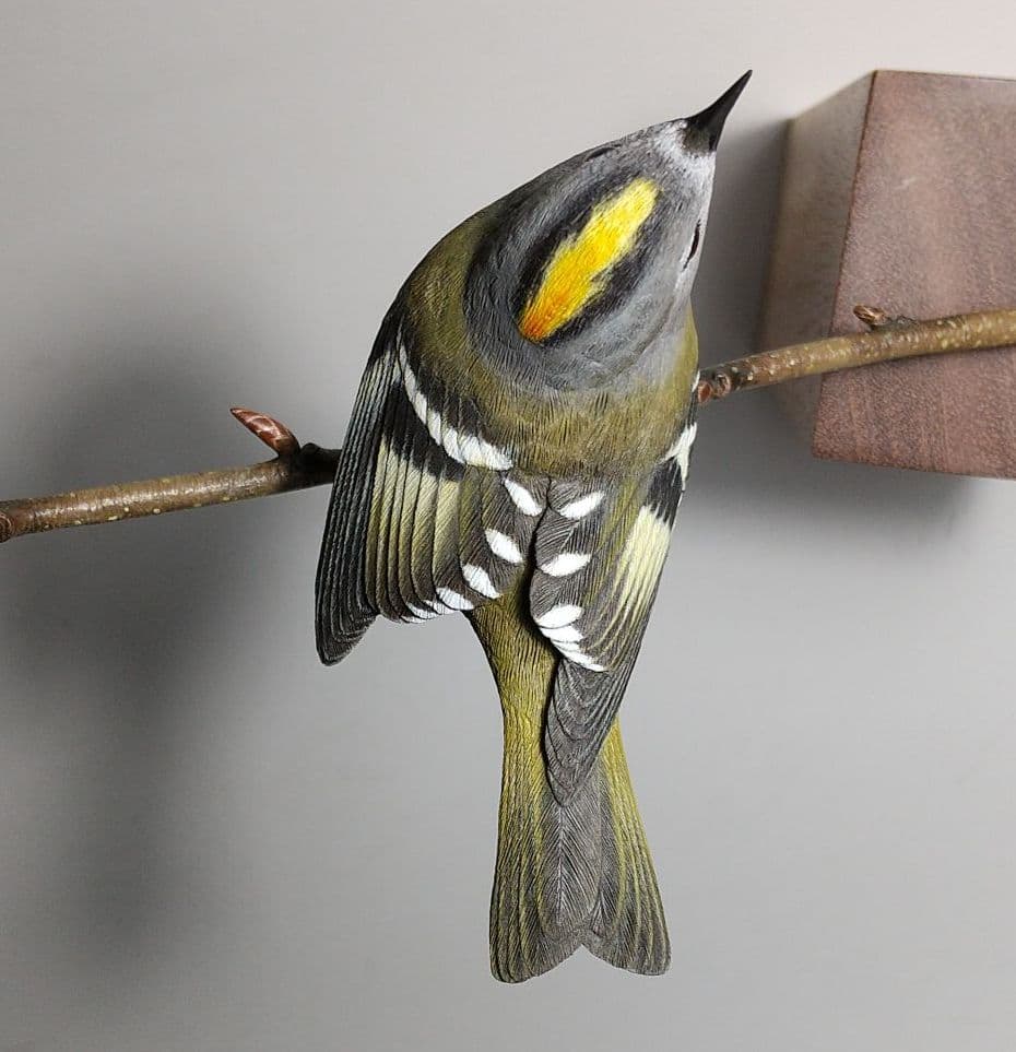 バードカービング(Bird Carving) キクイタダキ 野鳥彫刻 - メルカリ