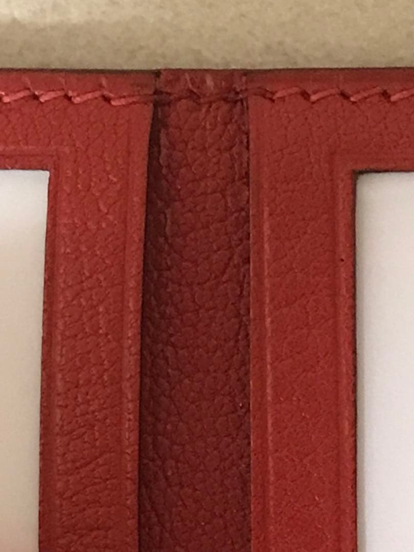 HERMES 赤 レザー ミニフォトフレーム