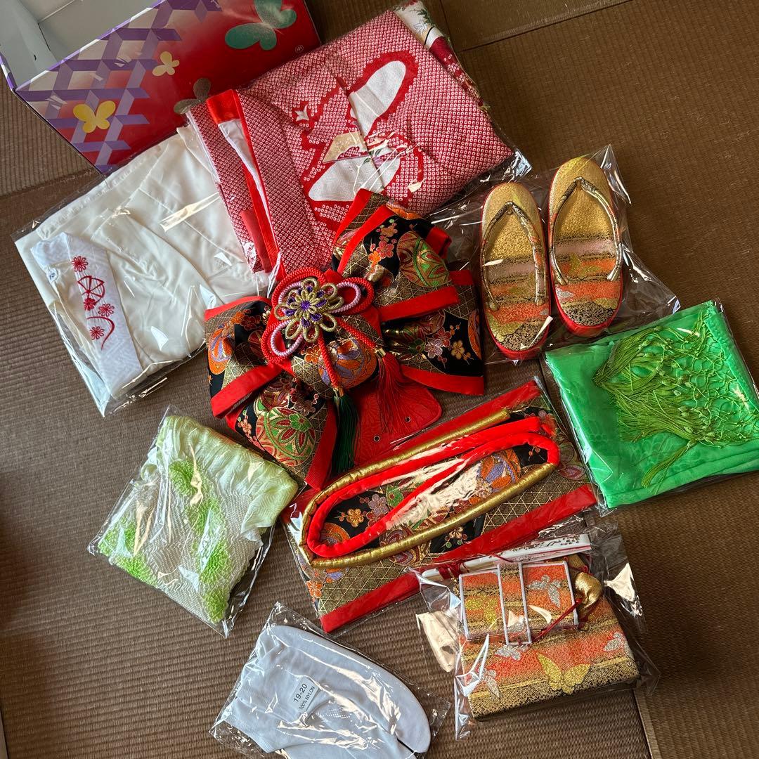 七五三 着物セット 豪華　フルセット　絞り柄