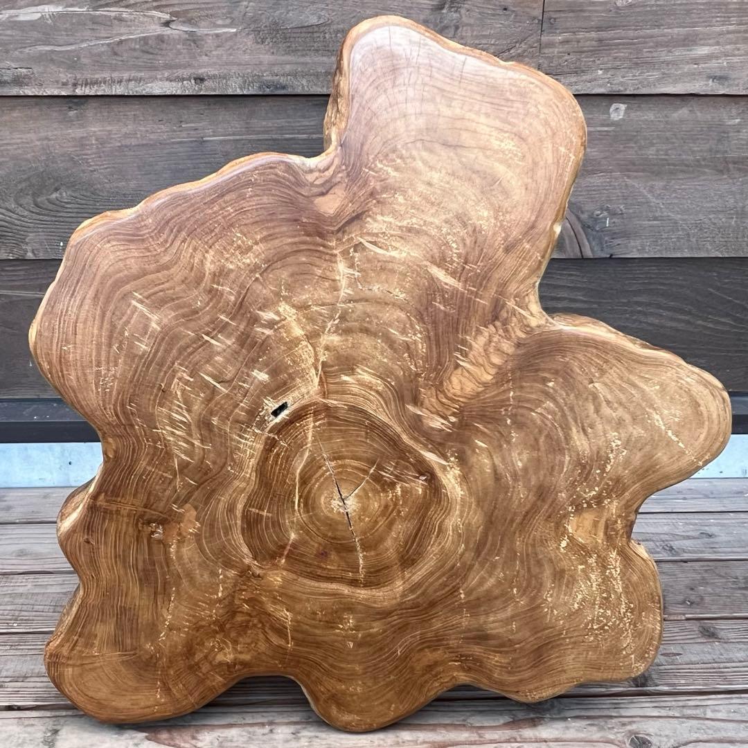 極厚 希少木材 オールドチーク材 切株テーブル 73cm ちゃぶ台 無垢材 机