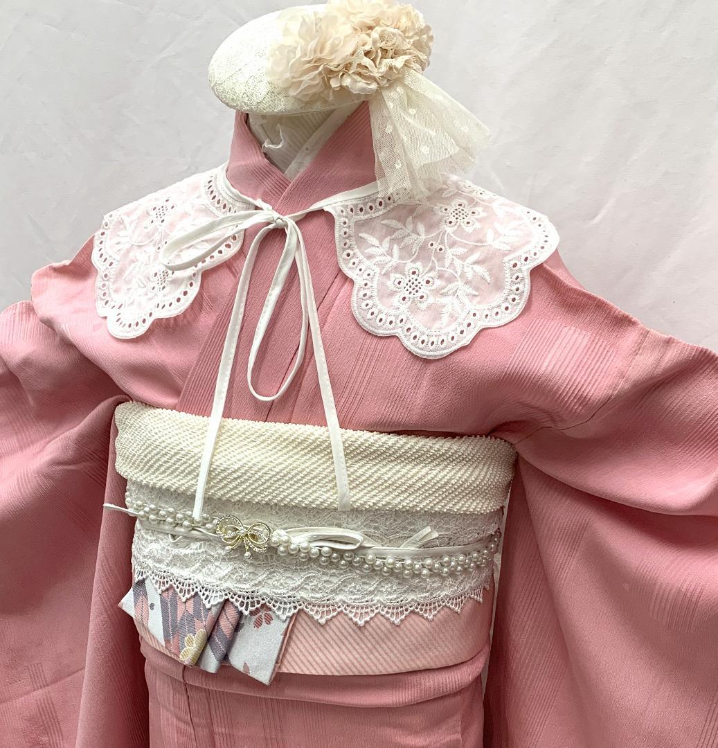 601aj61□ジュニア着物 アンティーク ハーフ成人式 卒業式 十三参り