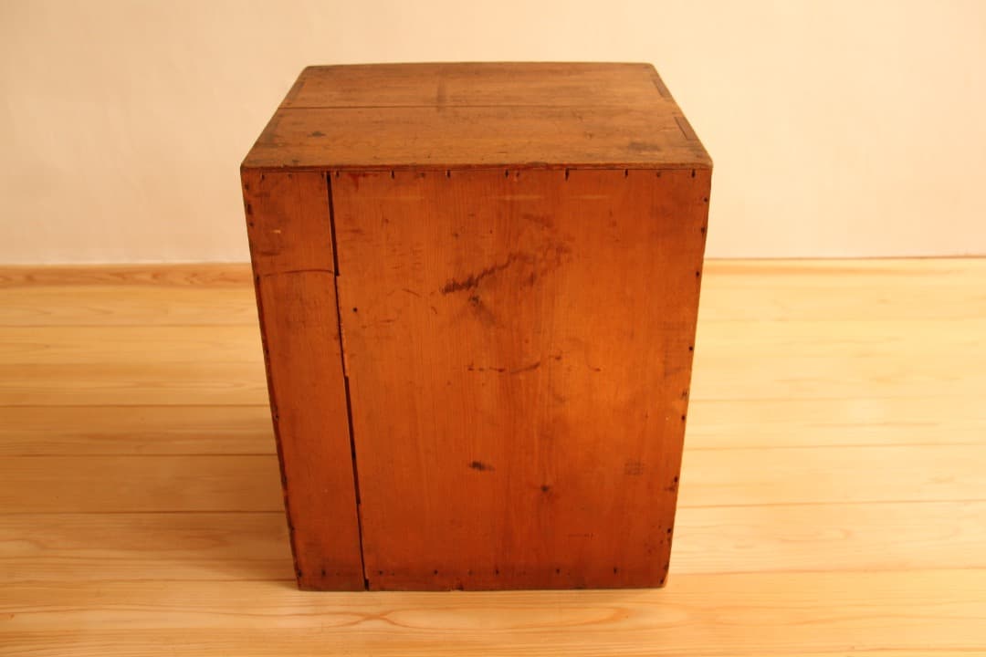 引き出し棚　収納棚　木棚　古道具　古家具　ビンテージ　アンティーク