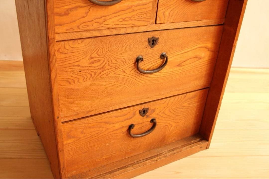 引き出し棚　収納棚　木棚　古道具　古家具　ビンテージ　アンティーク