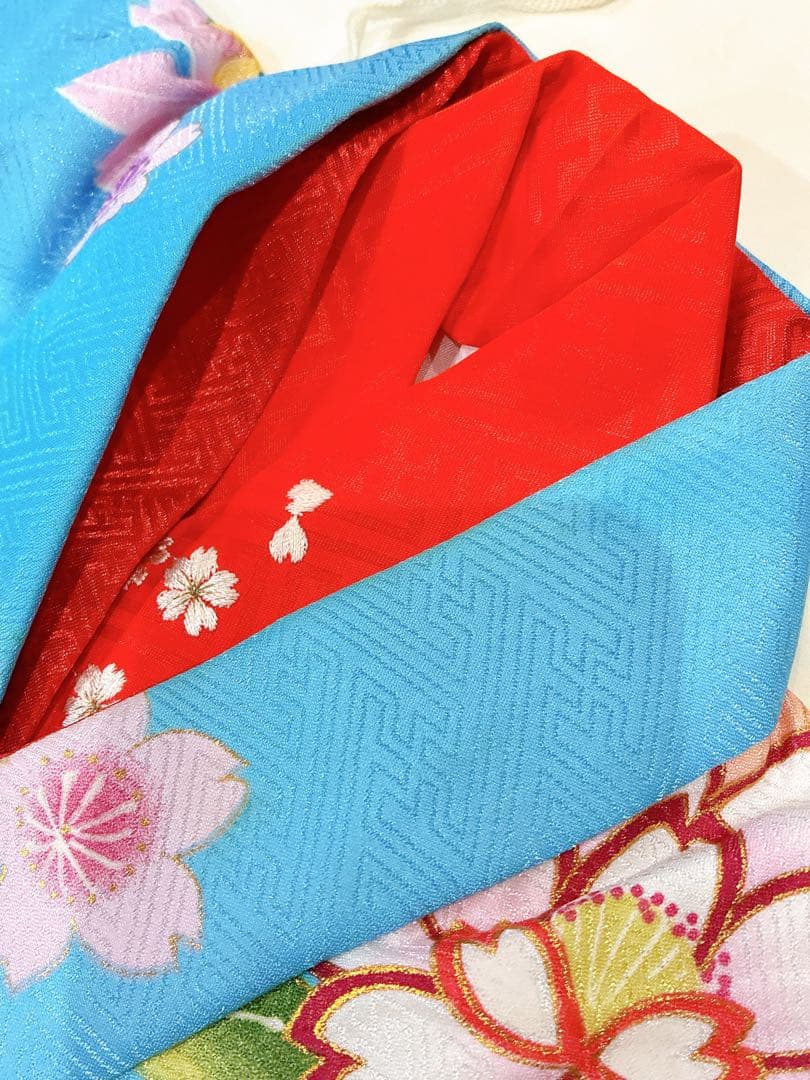 七五三用 (7歳)花柄 着物フルセット(未使用品)