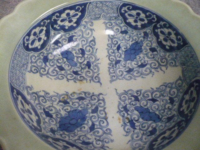 古伊万里 成化年製 青磁 染付 深鉢 [B31460] - メルカリ