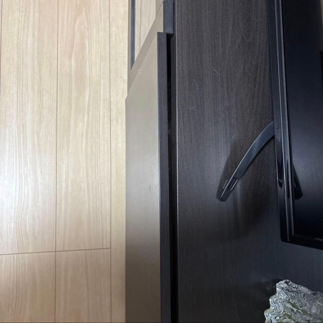 引き取り限定　IKEA ダークブラウン テレビ台 幅180cm ガラス扉付き