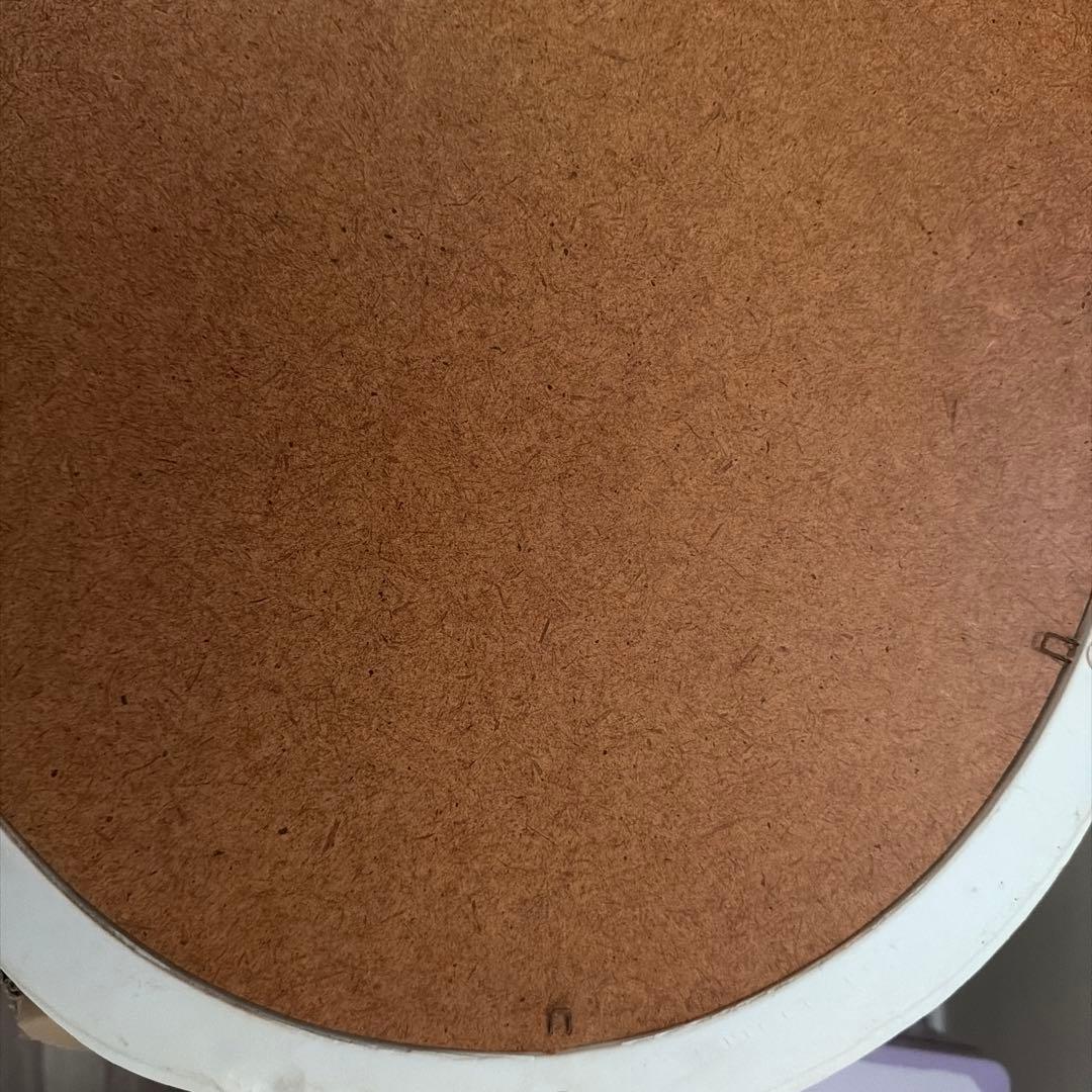 ロココ調ミラー　オーバル型 壁掛け鏡 ホワイトゴールド