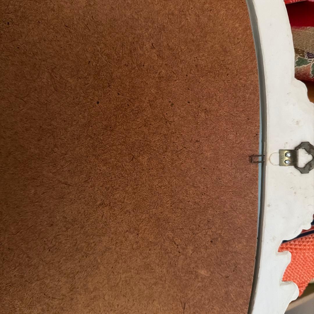 ロココ調ミラー　オーバル型 壁掛け鏡 ホワイトゴールド