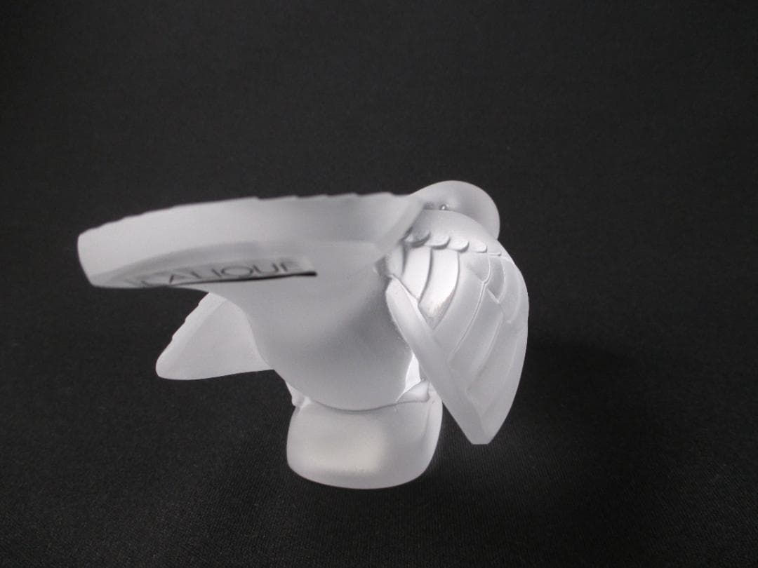 LALIQUE　ラリック　クリスタル　ペーパーウェイト　置物　雀　スズメ