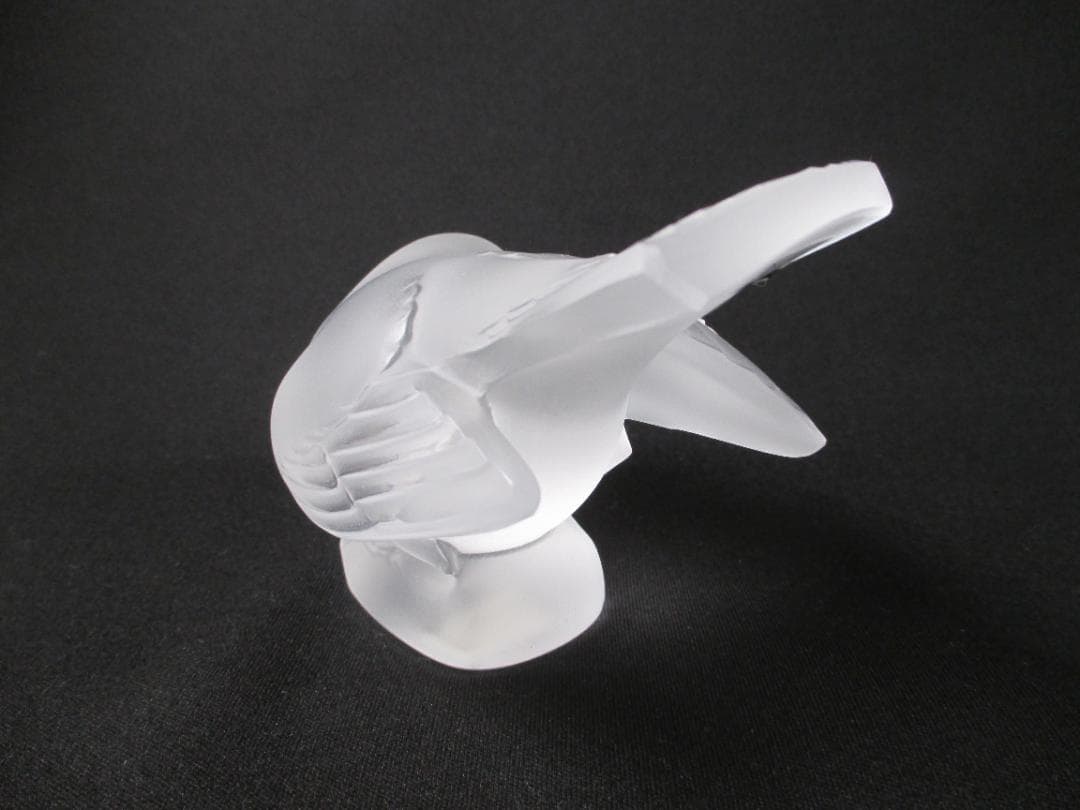 LALIQUE　ラリック　クリスタル　ペーパーウェイト　置物　雀　スズメ