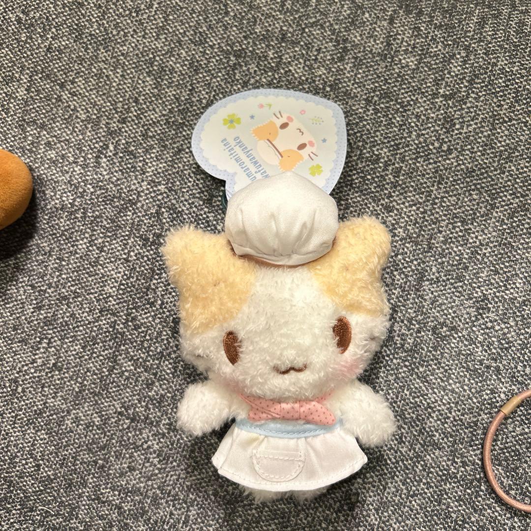 マシュマロみたいなふわふわにゃんこカラビナ付きマスコット コック