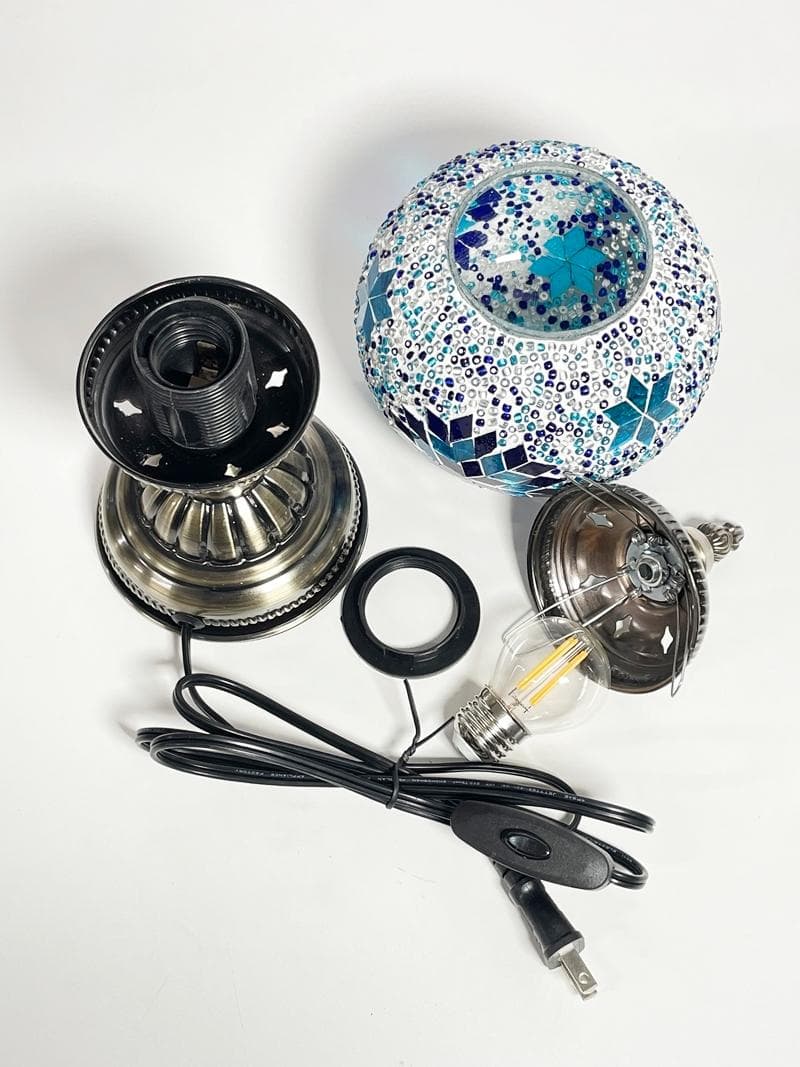 モザイクガラス テーブルランプ 卓上 LEDライト 照明器具 インテリア