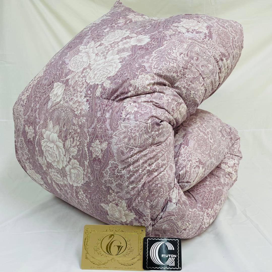 羽毛布団 シングル ポーランド産ホワイトマザーグース 軽量生地 25883ピンク