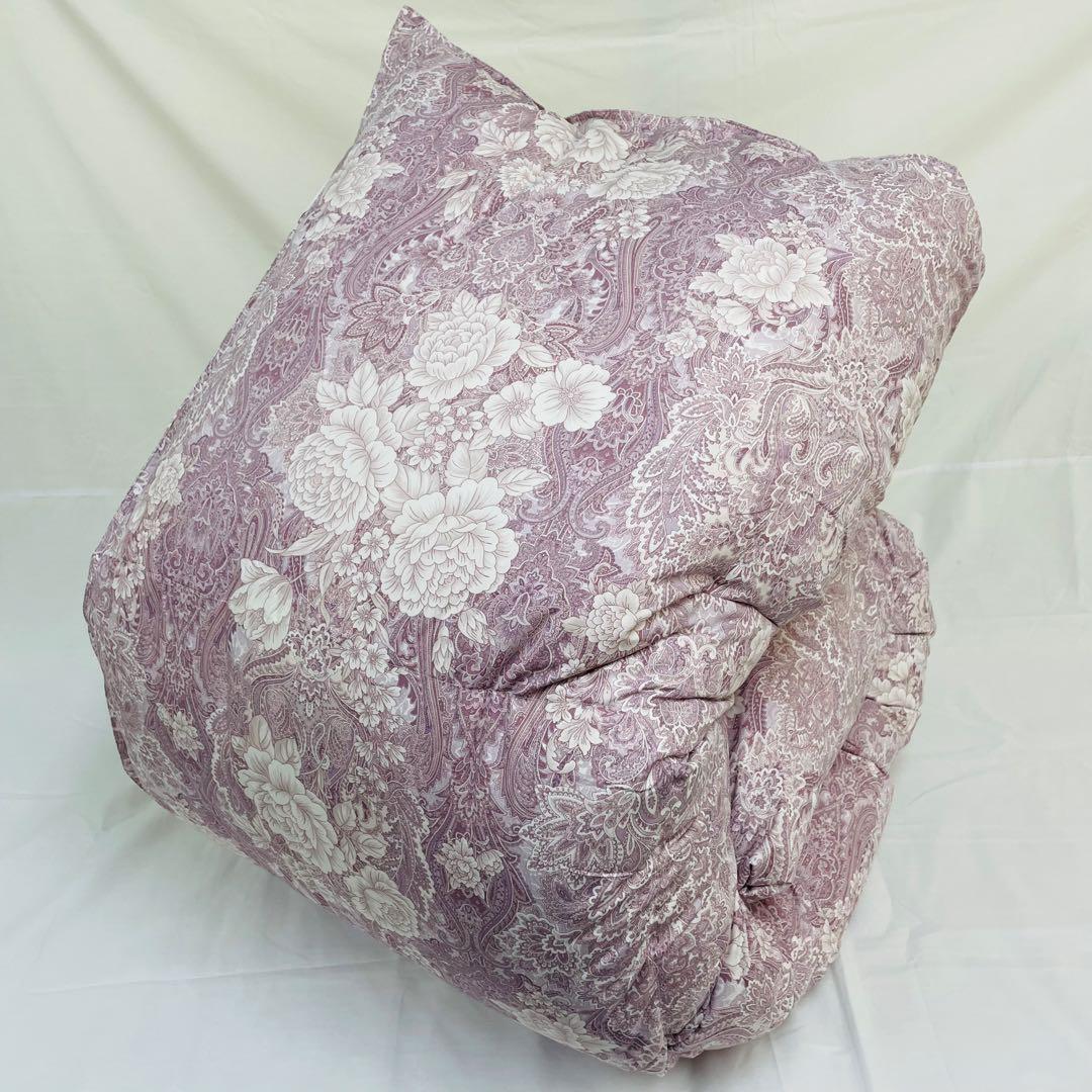 羽毛布団 シングル ポーランド産ホワイトマザーグース 軽量生地 25883ピンク