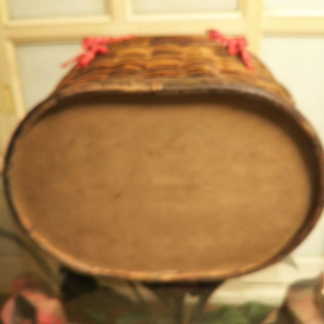 大きなバスケット☆かご☆蓋付☆2ハンドル