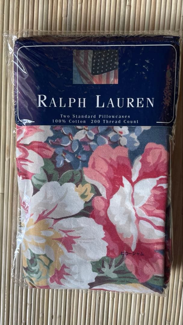 新品未使用✳︎ラルフローレンホーム✳︎2枚セット✳︎ブルー系花柄✳︎ピローケース✳︎