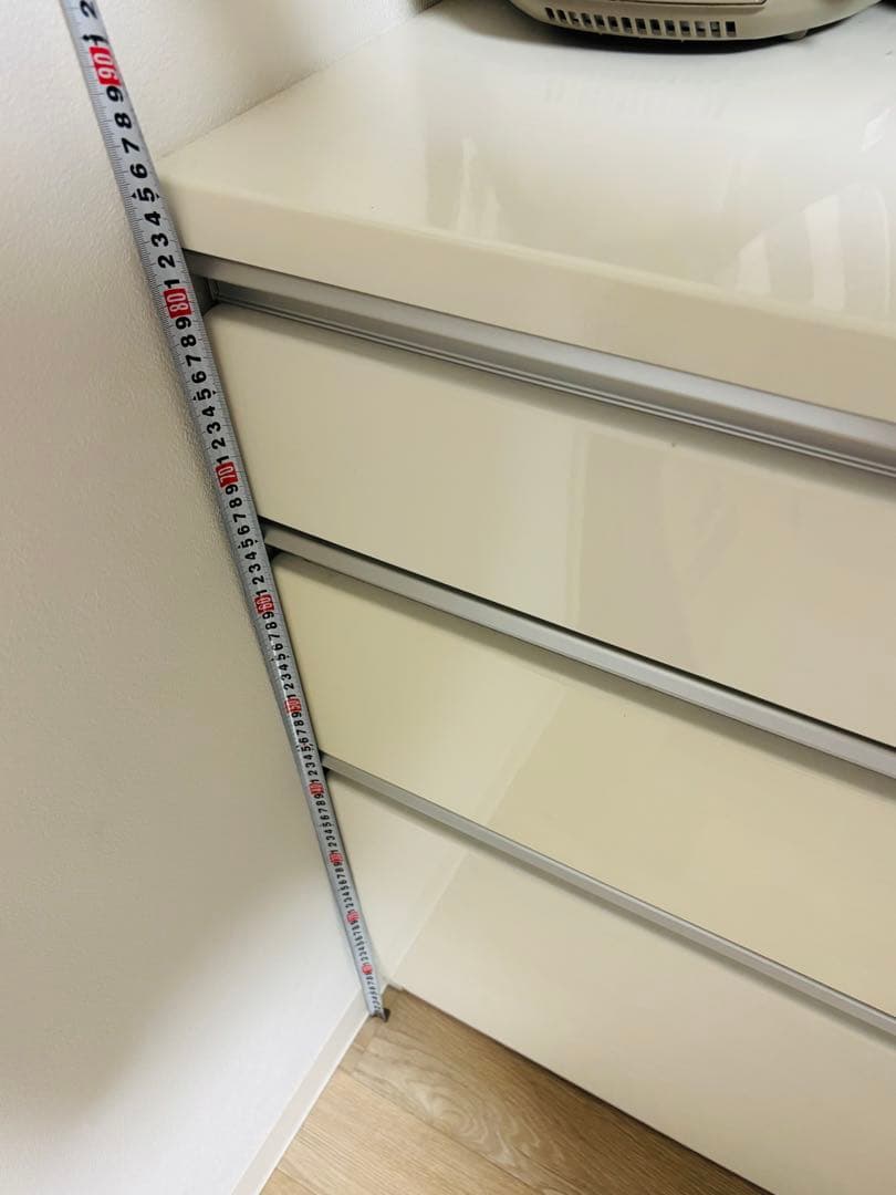 ニトリ　ホワイト キッチンカウンター 収納