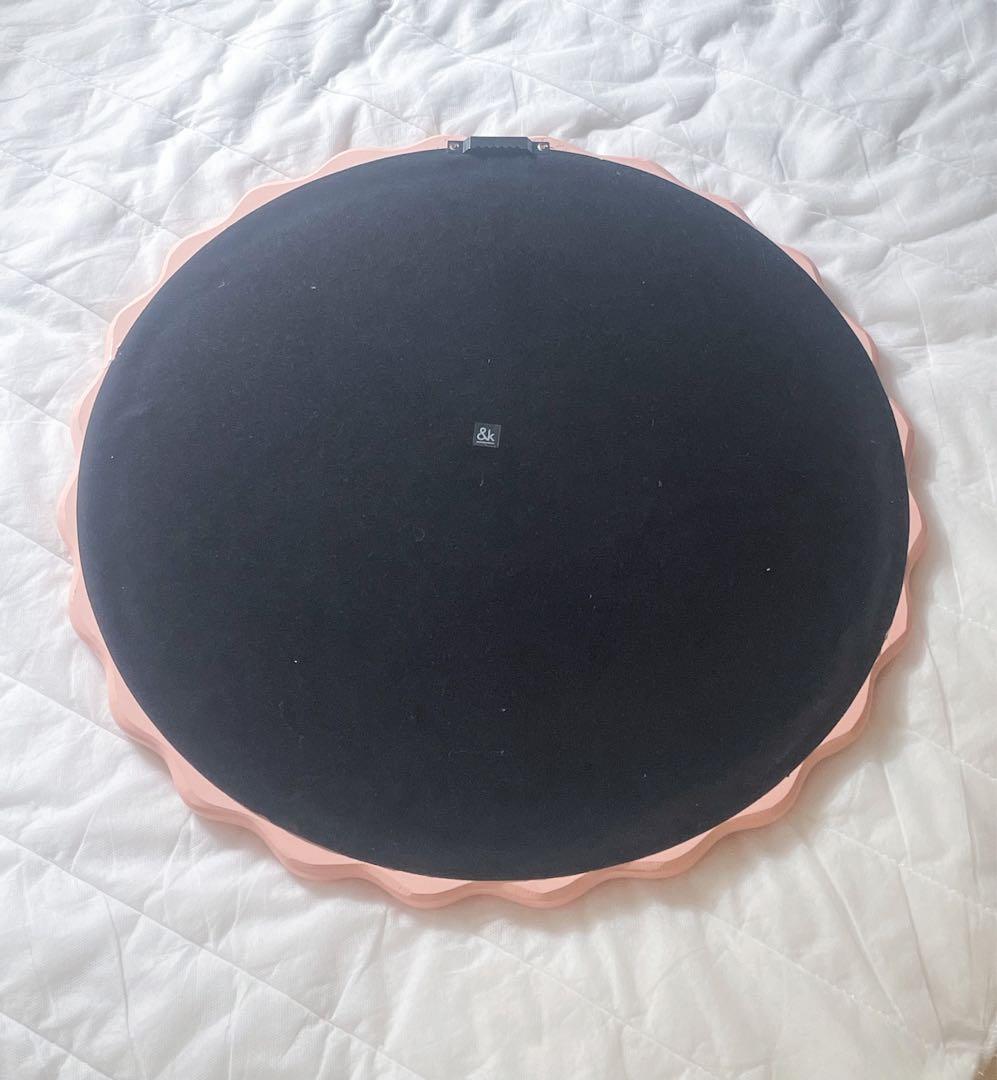 【&klevering】 ウェーブミラー　ピンク