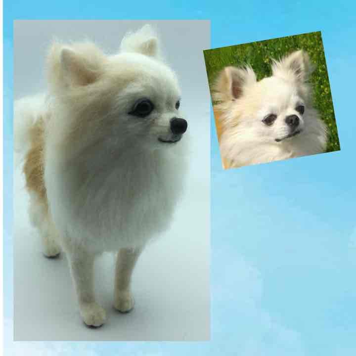 羊毛フェルト犬　チワワ