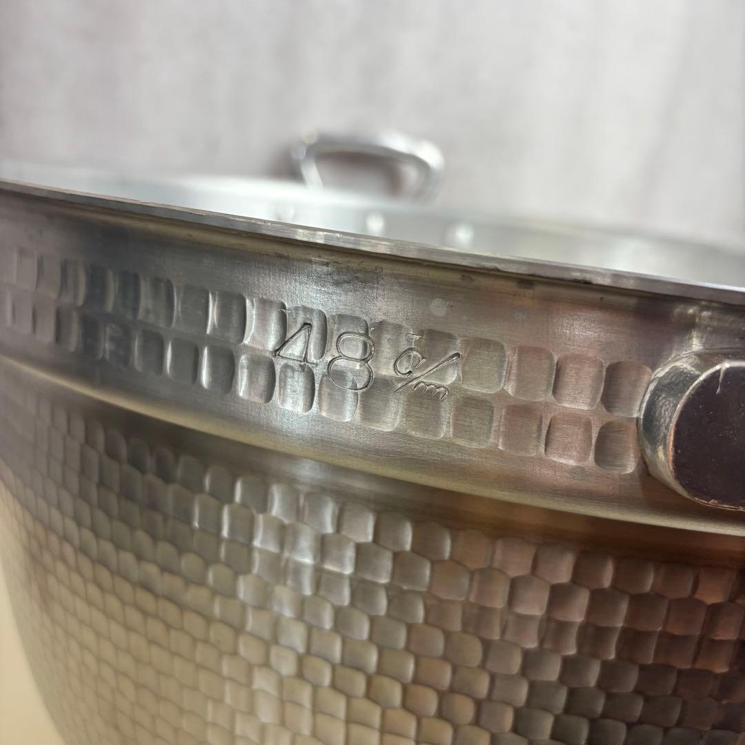 アルミ製 打出し 料理鍋 両手鍋 大型 48cm 33L アカオアルミ 未使用