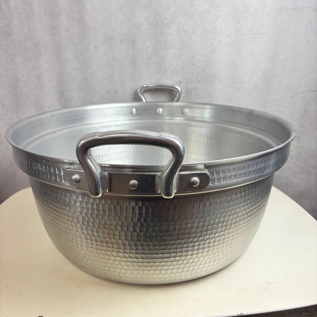 アルミ製 打出し 料理鍋 両手鍋 大型 48cm 33L アカオアルミ 未使用