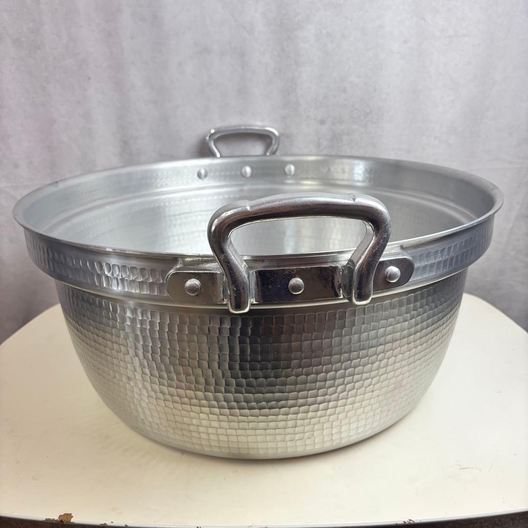 アルミ製 打出し 料理鍋 両手鍋 大型 48cm 33L アカオアルミ 未使用