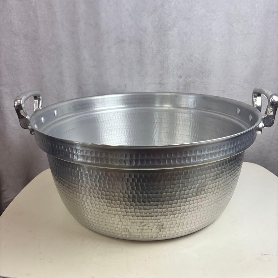 アルミ製 打出し 料理鍋 両手鍋 大型 48cm 33L アカオアルミ 未使用