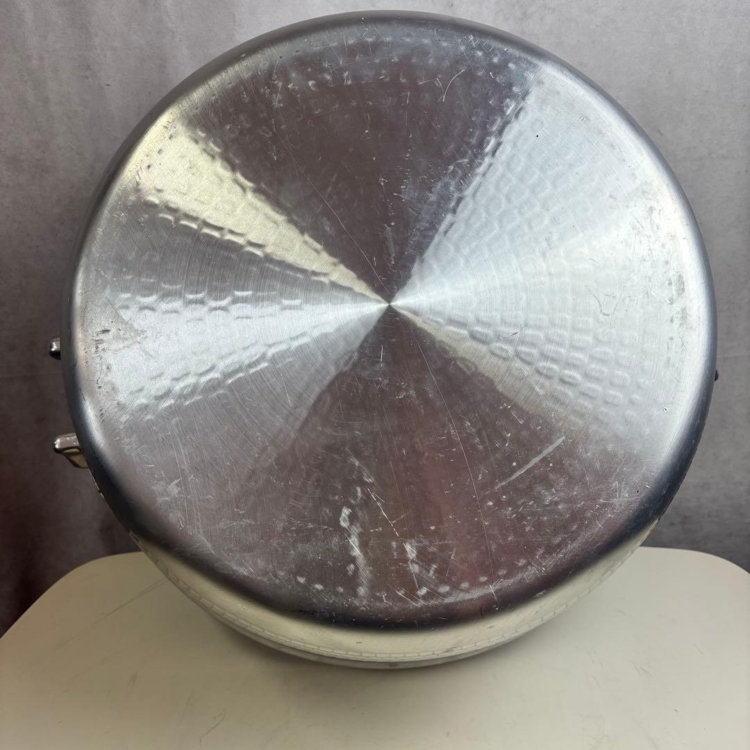 アルミ製 打出し 料理鍋 両手鍋 大型 48cm 33L アカオアルミ 未使用