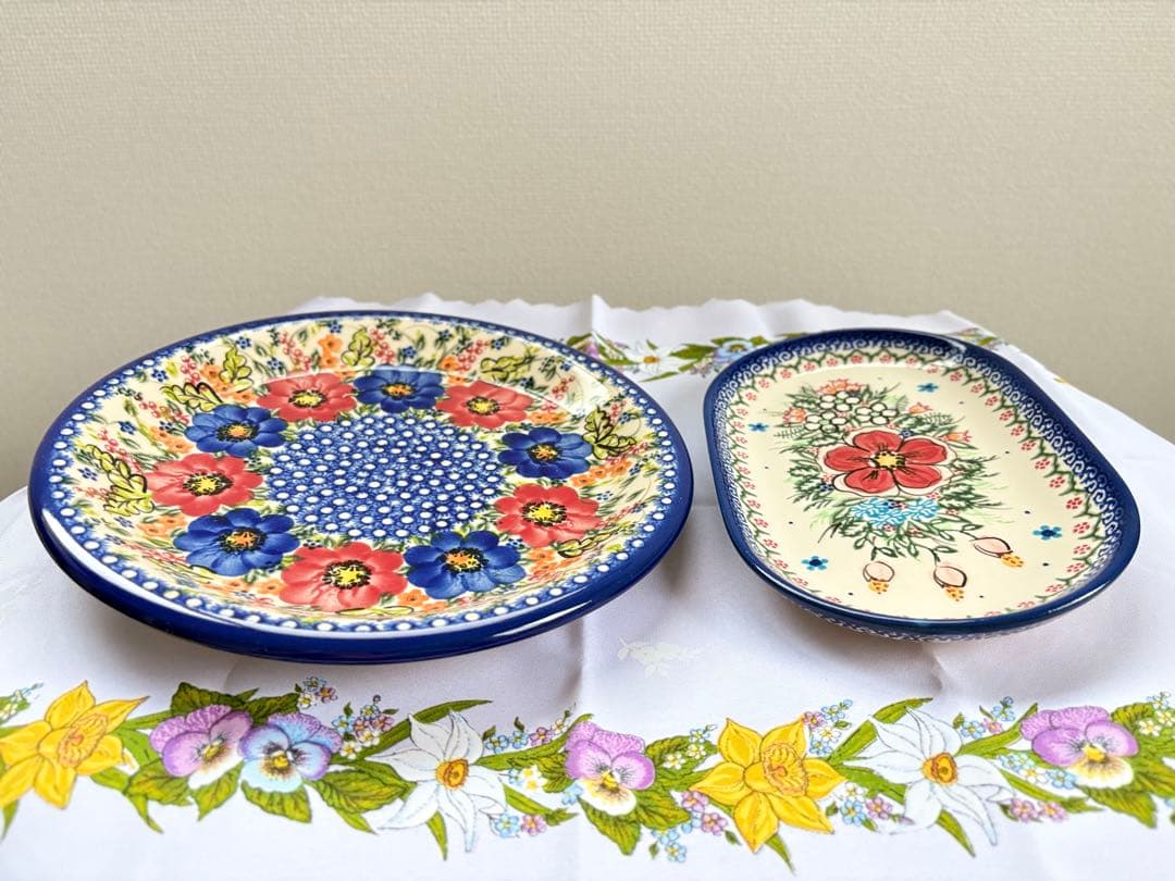 ポーリッシュポタリー ポーランド食器 大皿 オーバル皿 セット