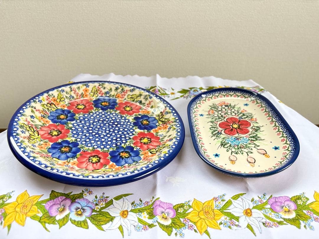 ポーリッシュポタリー ポーランド食器 大皿 オーバル皿 セット