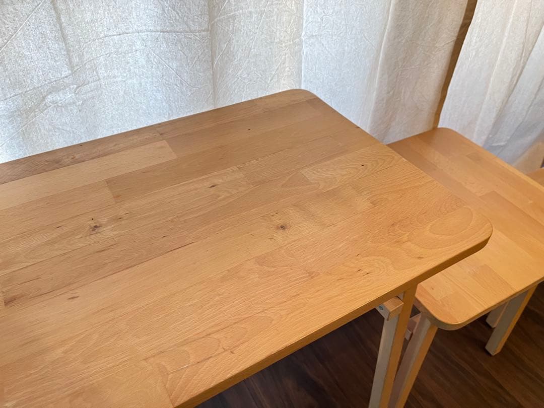 IKEA木製テーブル 3点セット