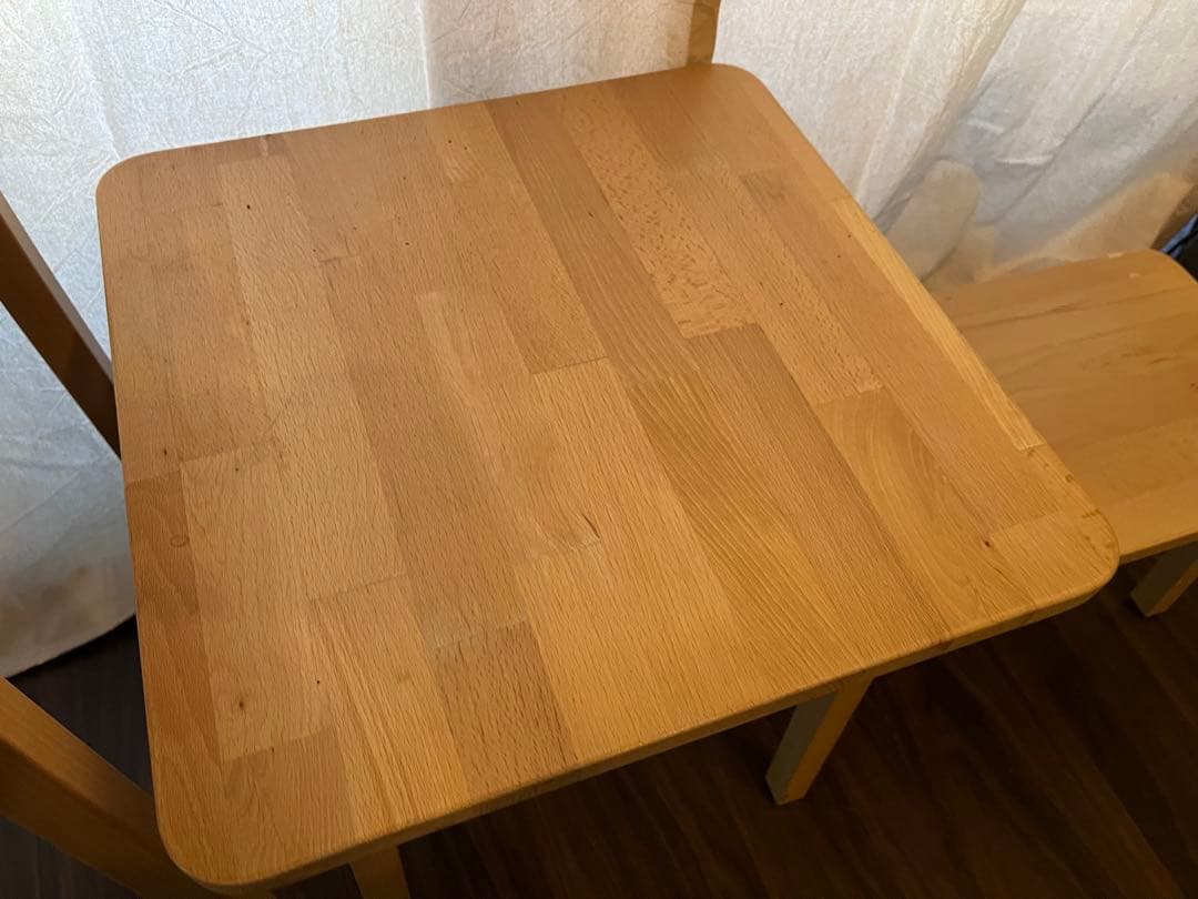 IKEA木製テーブル 3点セット
