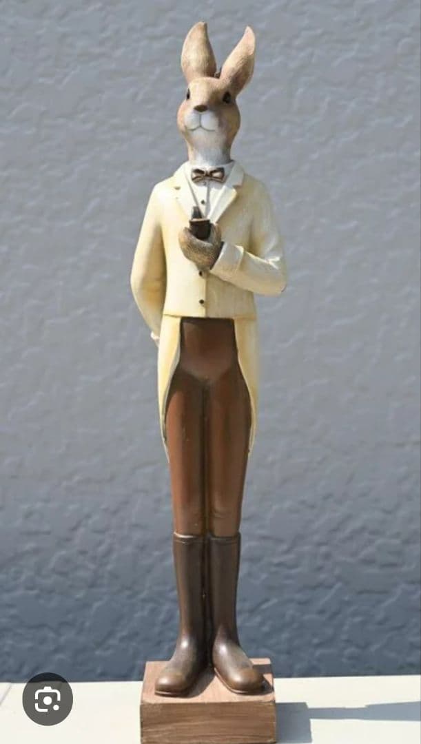 ウサギの 置物 カップル　　陶器製　ヴィンテージ