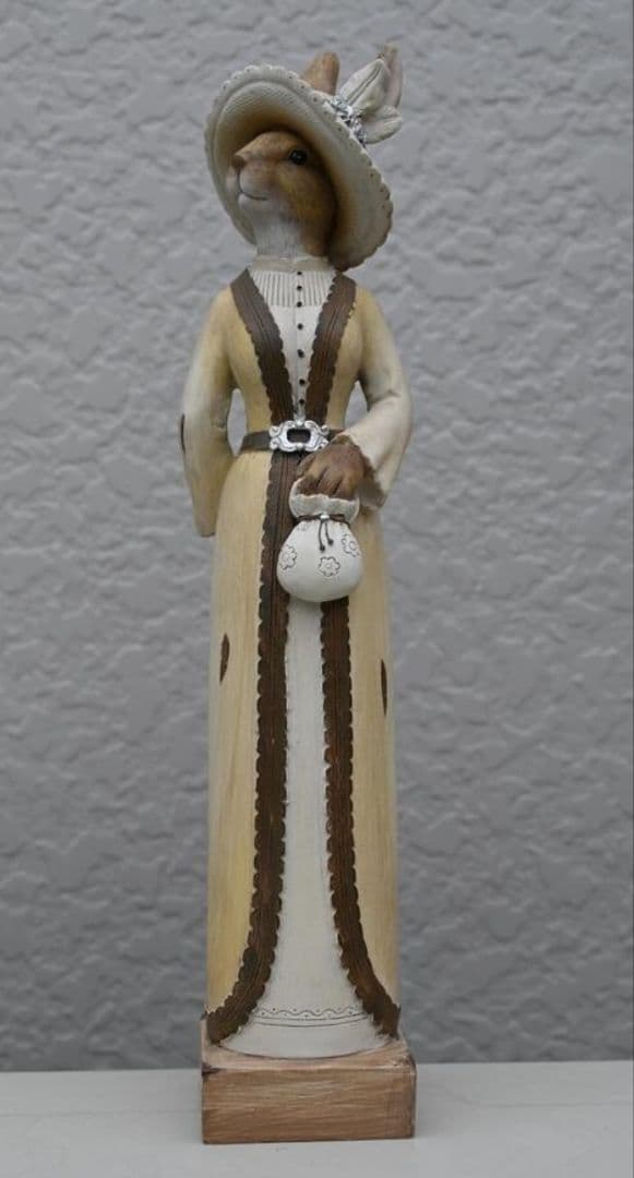 ウサギの 置物 カップル　　陶器製　ヴィンテージ