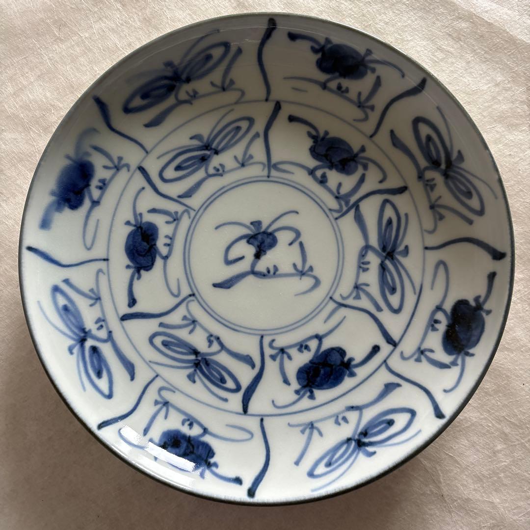 砥部焼　梅山窯　7寸丸皿　5枚