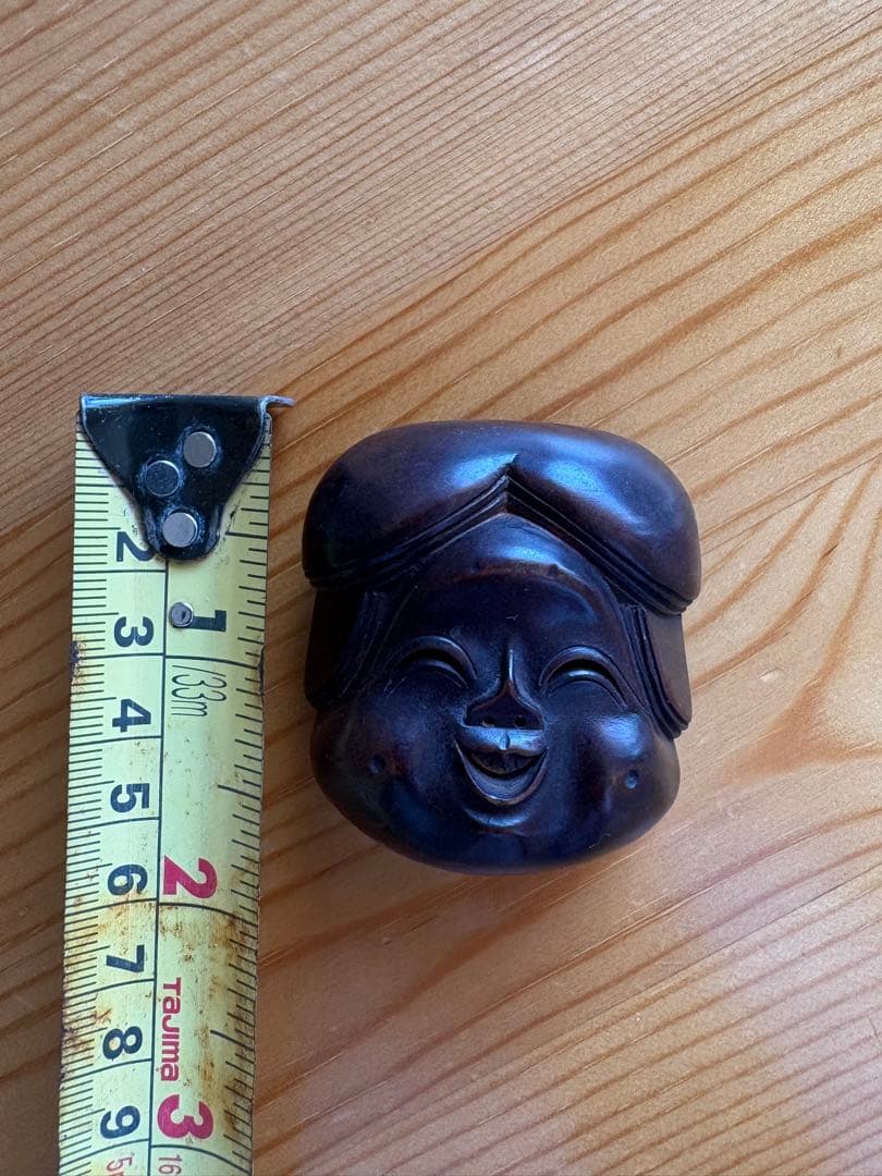 ケ*ト様 根付　髪留め　お多福　希少