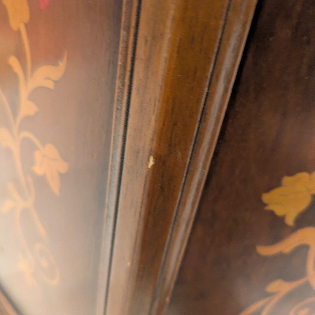 イタリア製 アンティーク調 六角 コンソールテーブル 飾り台 象嵌