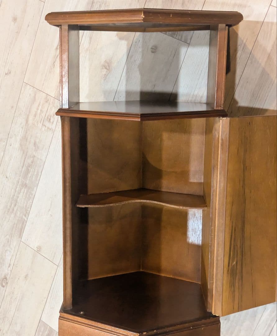 イタリア製 アンティーク調 六角 コンソールテーブル 飾り台 象嵌